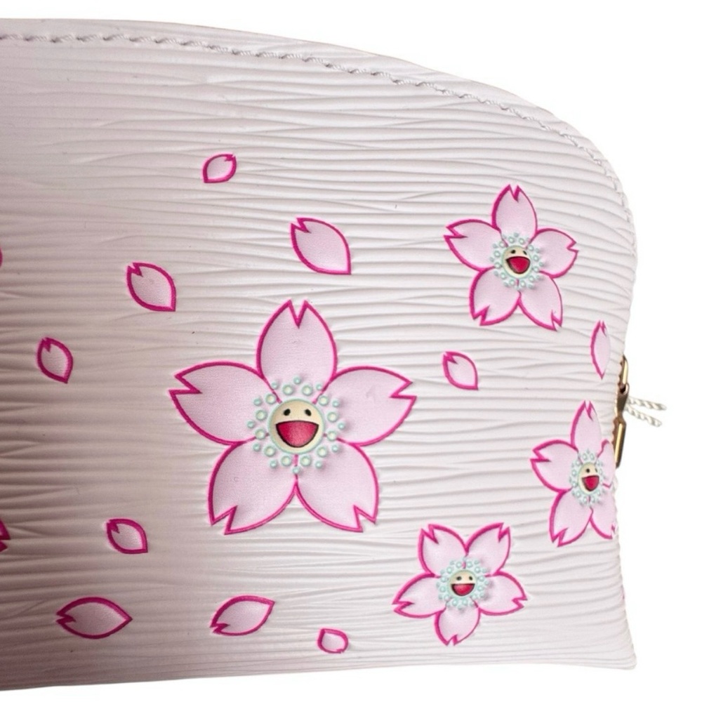 🆕💞LV x MURAKAMI Epi-Grained Leather Cosmetic Pouch Cherry Blossom • SAKURA PINK - Picture 10 of 13